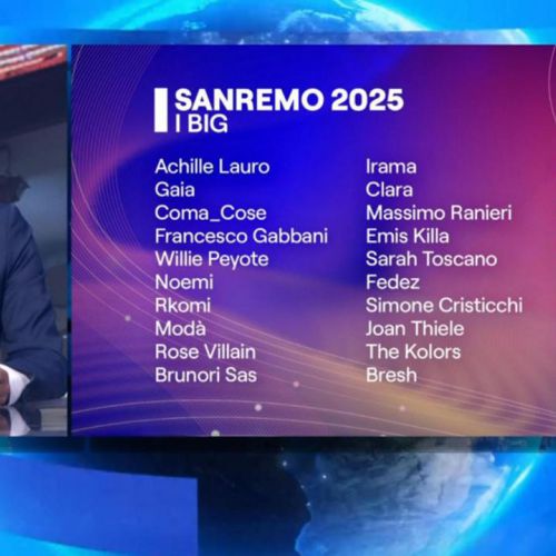 Sanremo 2025, anche Giorgia, Fedez e Tony Effe tra i 30 Big in gara